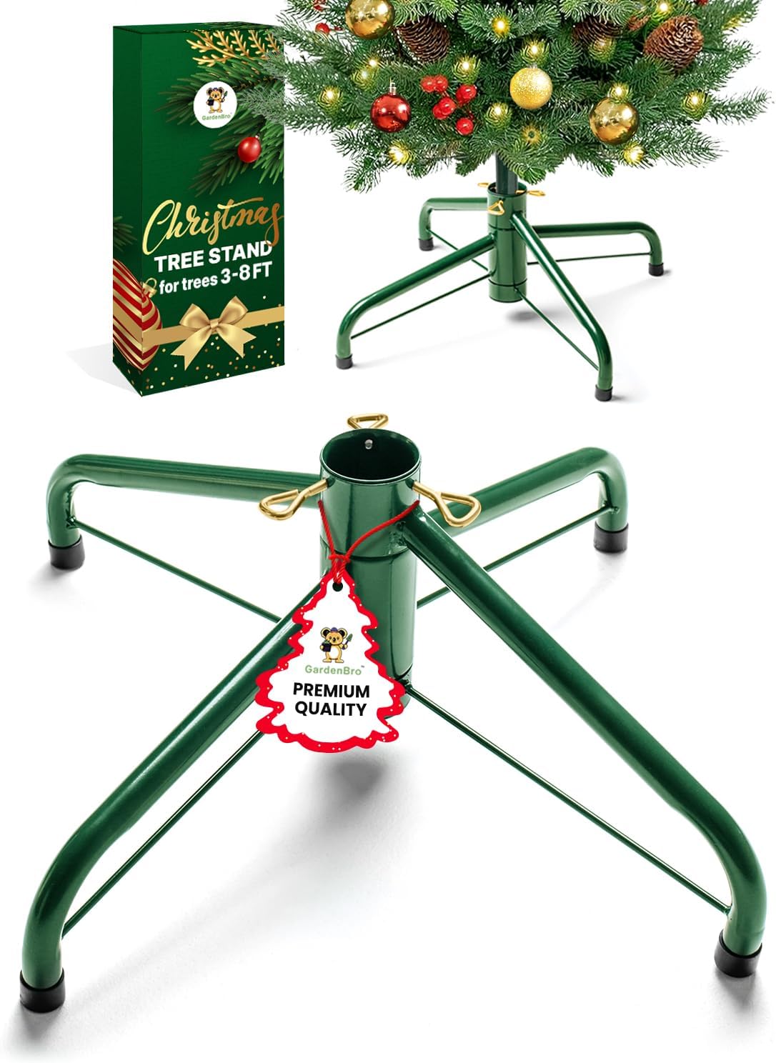 Tree Stands - GARDENBRO Christmas Tree Stand Green Large