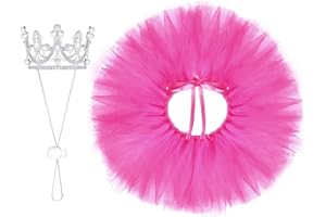 Yymobt 2 Pcs Dog Tutu Dress with Pearl Crown for Small Medium Pet Cat Dog Halloween Costume Dress for Ballet Birthday Party W