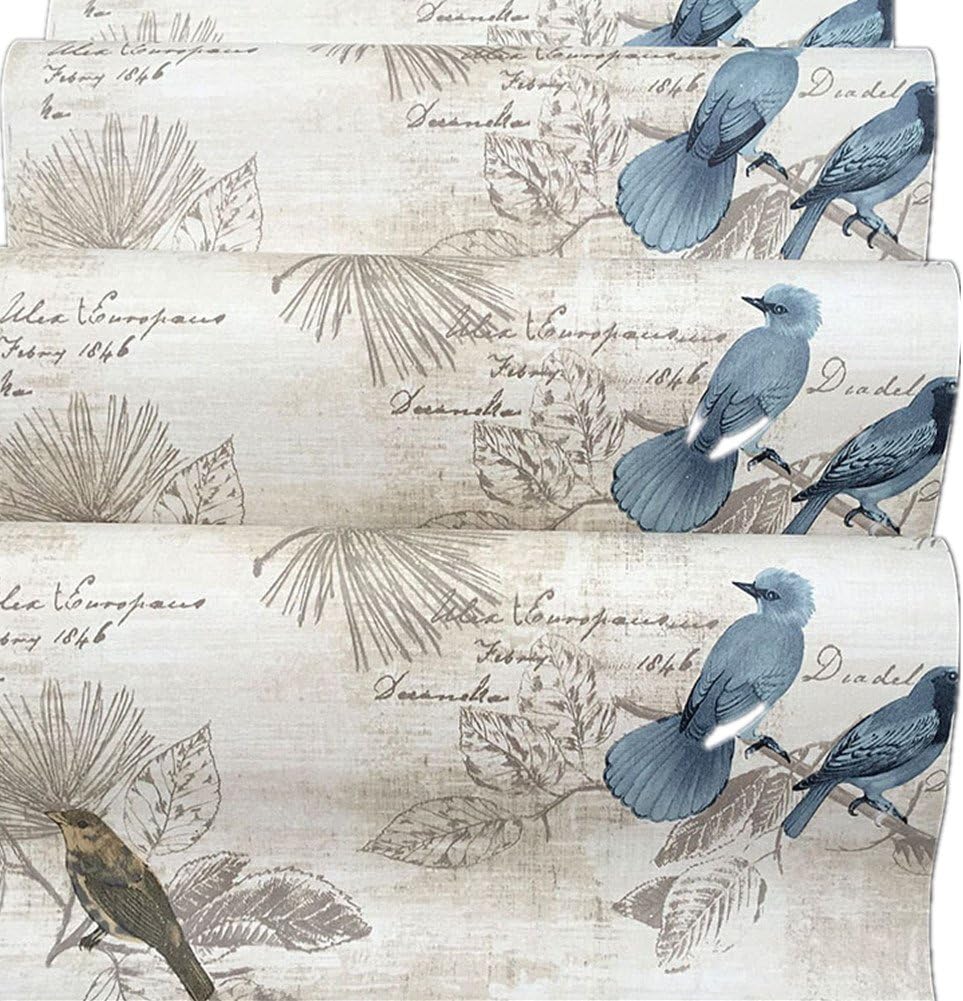 WDragon Self Adhesive Decorative Paper Wallpaper Furniture Stickers Wallpaper Cabinets Wardrobe Shelf Liners,45cm X 250cm (Blue Bird) - Image 3
