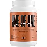 ONE OF ONE Whey Protein Powder – 25g Whey Protein Concentrate with Digestive Enzymes, Gluten Free, Low Carb, Post-Workout Recovery – Toasted Marshmallow Flavor, 2lb