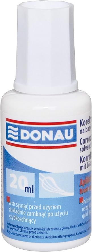 Correcteur Liquide Kores Aqua 20ml - Blanc - À Base D'Eau, Non Toxique - Séchage Rapide