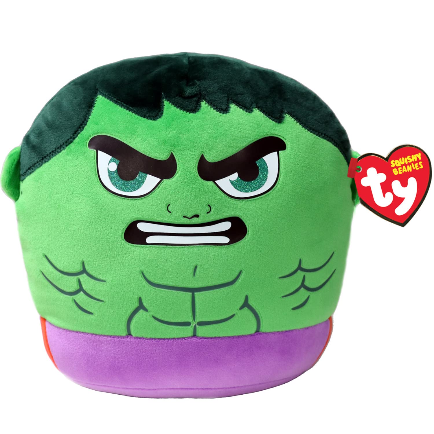 TY Marvel Avengers Hulk Squish-A-Boo 10 Inches | Licensed Squishy Beanie Baby Soft Plush Marvel Toys | Collectible Cuddly Stuffed Teddy