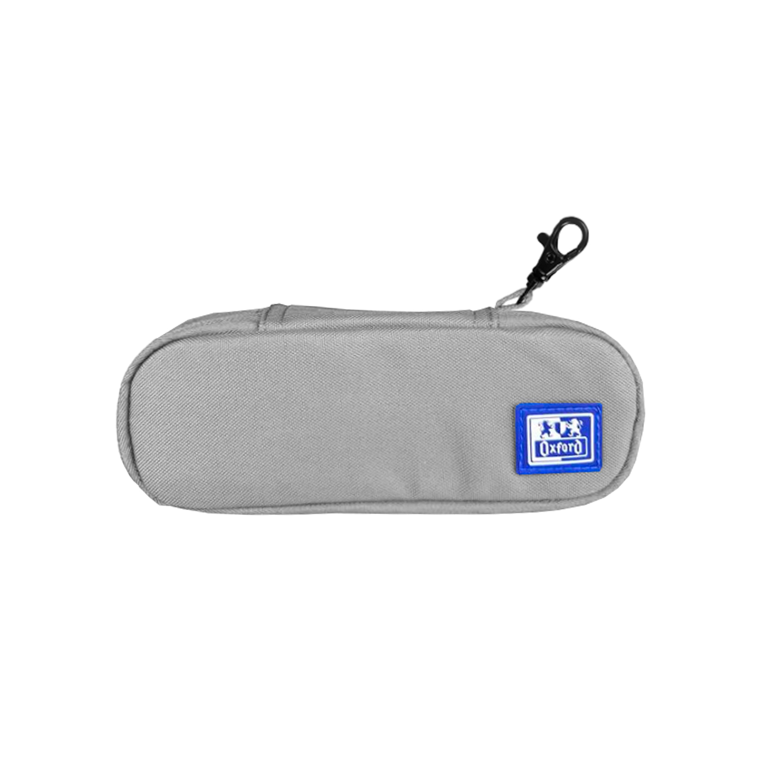 Oxford B-Hook School Case with Elastic Rubber, Recycled Material RPET, Grey