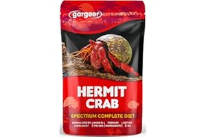 Gargeer 2oz Hermit Crab Spectrum Complete Diet. Easily Digested, Non-GMO Premium Ingredients Only. Strengthen, Beautify Crab’s Exoskeleton & Support All Nutritional and Immune System Needs