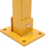 KATSU Yellow Red Fold Down Parking Space Lock Bollard Steel Driveway Guard view 6