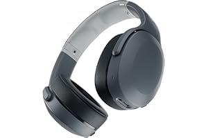 Skullcandy Crusher Evo Wireless Bluetooth Headphones with Multi-Sensory Bass, Noise Isolating Over-Ear Fit, Up to 40 Hours Battery, Microphone for iPhone Android - Chill Grey