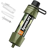 Lormandy Straw Water Filter - Portable Water Purifier, Water Filtration System, Reusable Water Straw Purification - Outdoor E