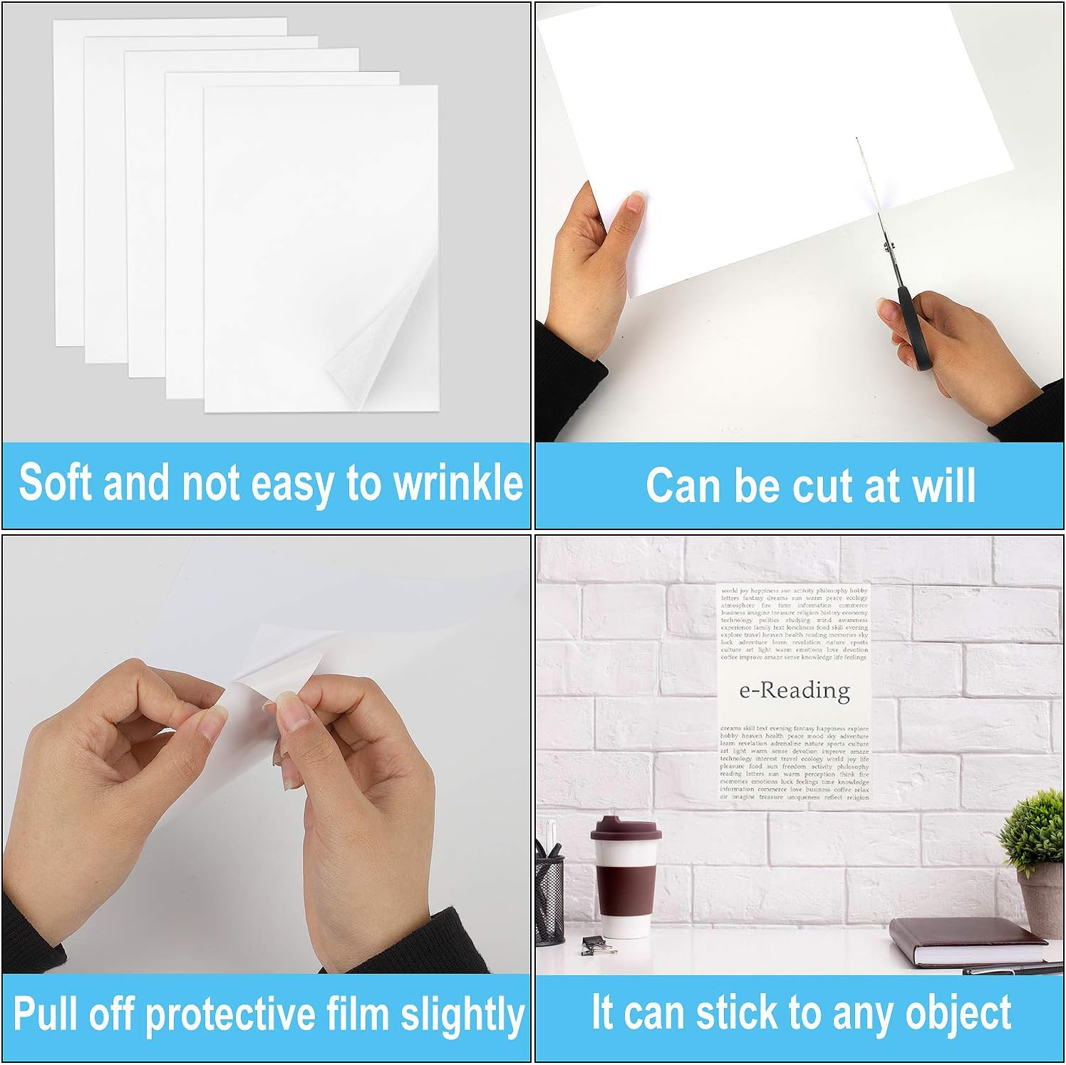 Sticker Paper for Inkjet Printer 30 Sheets Vinyl Sticker Paper Glossy Waterproof - Size 8.5''x11" A4 - Inkjet & Laser Printer: Office Products