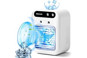 BRENNENSTUHL Portable Air Conditioners, Desktop Mini Air Conditioner For Bedroom, 3-In-1 Air Cooler With Dual Fog Setting And Powerful Wind Speed, Affordable Cooling Options For Living Room, Desktop (White)