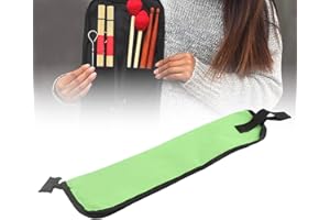 Zetiling Drum Stick Bag, Oxford Cloth Fabric Breathable Portable Drumstick Holder, Handbag with Handle for Drum Accessories, Green