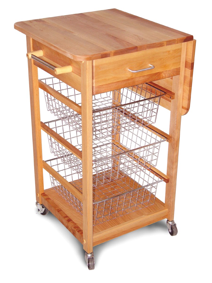 Best Drop Leaf Kitchen Cart In Brown