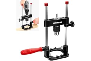 ArtyMaster Portable Drill Guide for Straight Holes, Portable Drill Press Adapter for Hand Drill, Stable & Accurate, Includes Chuck Key, Drill Straight Hole Jig for Woodworking, DIY WT116A