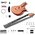 Leo Jaymz DIY Electric Bass Guitar Kits - Mahogany Body, Roasted Maple Neck and Ebony Fingerboard - Fully Components Included (LB)