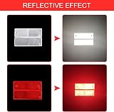 Abnaok 10pcs Self Adhesive Trailer Reflectors Rectangular 15x5cm Red Silver view 2