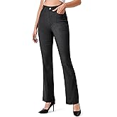 AFITNE Women’s High Waisted Stretchy Pull On Flare Jeans Trendy Fashion Cute Bootcut Denim Like Jeggings