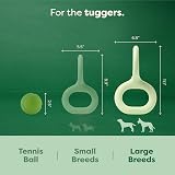 Earth Rated Tug of War Dog Toy Large Green Interactive Rubber Tug view 3