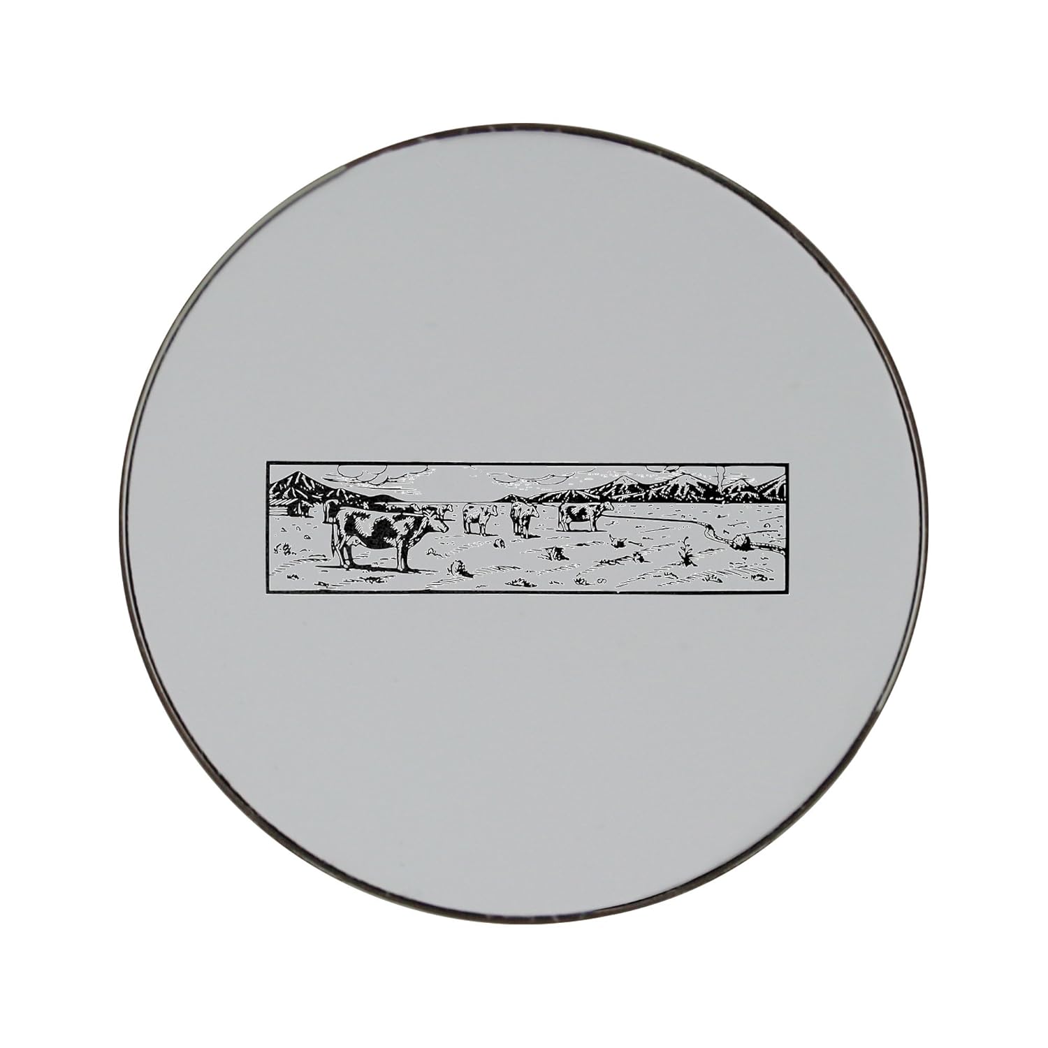 Pancarta de granja - vacas Metal redondo imán para nevera: Amazon ...