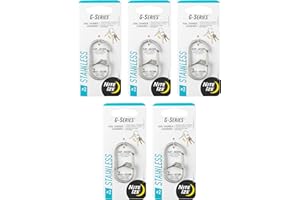 Nite IZE G-Series Dual Chamber Carabiner - Stainless - Size 2-5 Count (5 Pack)