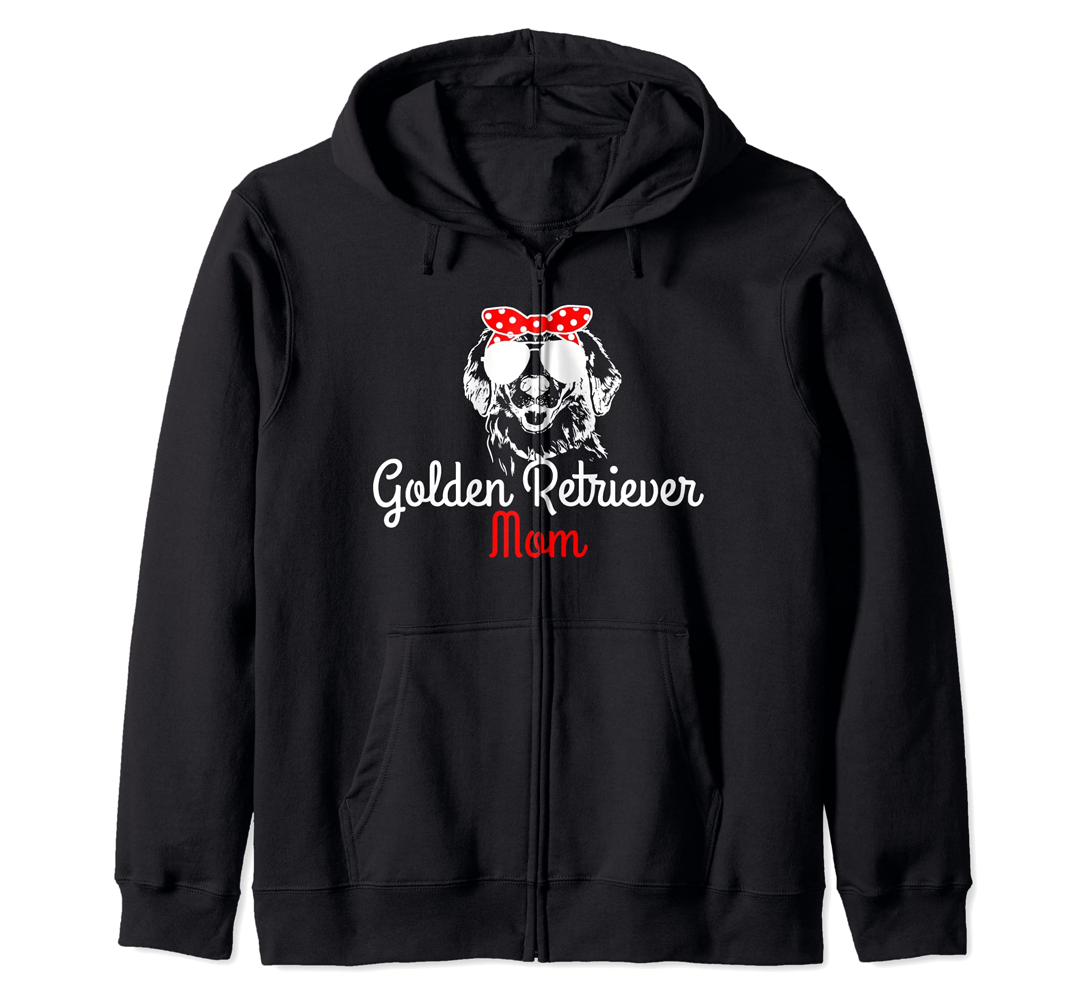 Golden Retriever Mom Vintage Funny Cute Dog Golden Retriever Zip Hoodie