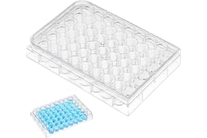 ULTECHNOVO 48 Holes Pill Filling Tool - Pill Filler Tray - Tube Rack for Lab - Well Cell Culture Plate Serving Tray for Lab Equipment (Holes Dia: 1cm)