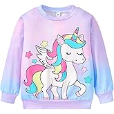 NUBEEHOHO Toddler Girls Sweatshirts Cotton Long Sleeve Crewneck Pullover Winter Casual Sweater Tops for Kids 1-7 Years