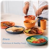 YEEBECA 67-Piece Unbreakable Dinnerware Set for 6 - BPA-Free Camping Tableware view 6