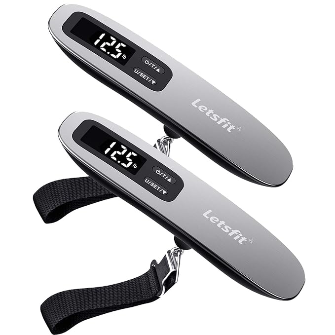 Letsfit Digital Luggage Scale with Hook Strong Straps Tare Function