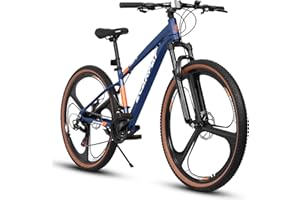ALAKFORM 24/26/27.5 Inch Mountain Bike,Full Dual Suspension Mens Mountain Bike,21 Speed Disc Brake Adult Bicycles for Trail Commuter City Snow