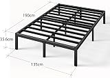 Zinus Elias Double Bed Frame with Storage 135 x 190 cm Black view 7