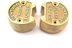 AAProTools High Grade Dental Denture Upper & Lower Flask New Lab Professional Dental Laboratory Bronze Denture- Premium