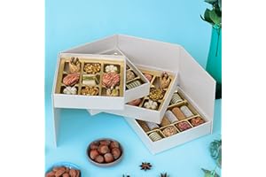 LAYLA'S DELICACIES Layla’s Delicacies Mediterranean Special Occasion Gift Box - Handmade Healthy Mixed Nutty Flavors Pastries - Halal, Vegetarian, Gluten Free - 46 Bite-Size Treats