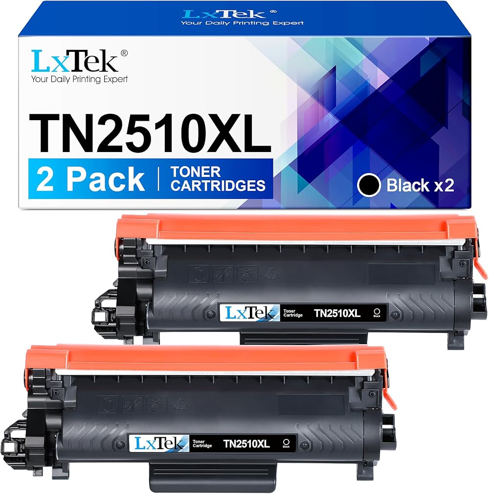 LxTek TN2510XL Toner 2-Pack Compatible with Brother TN2510 for DCP HL MFC Series