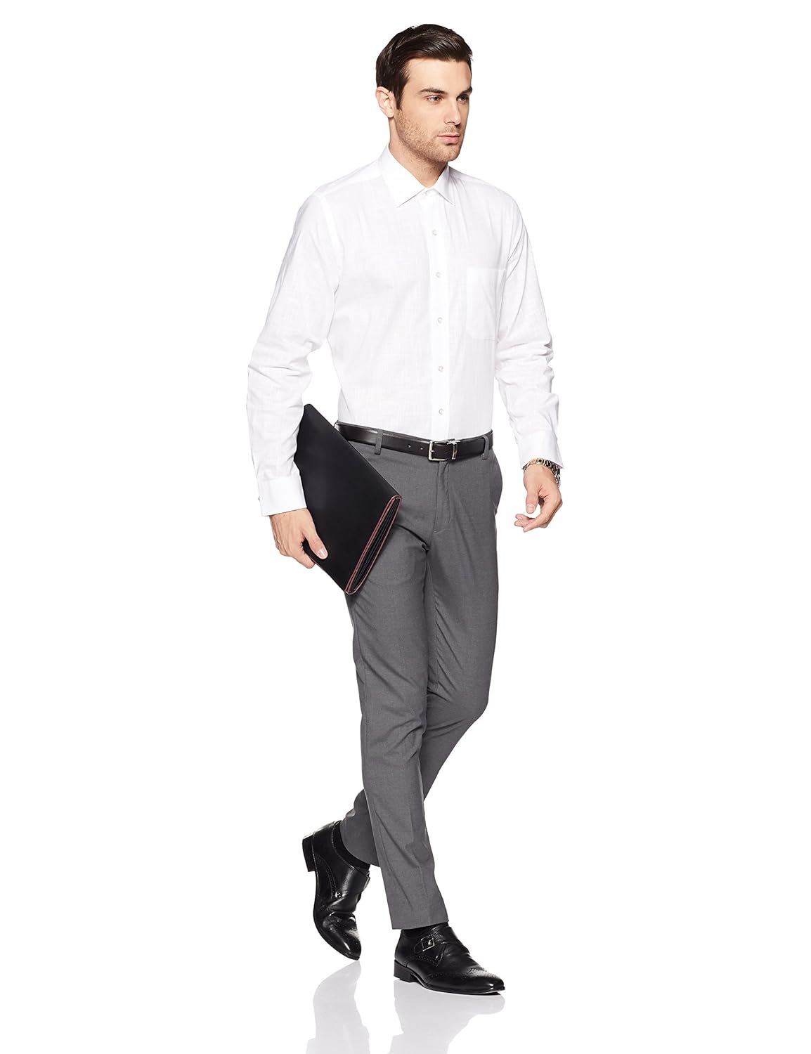 arrow men's solid regular fit formal shirt