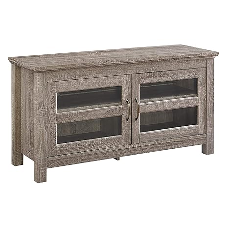 Amazon Com Media Cabinet With Glass Double Doors Multiple Colors