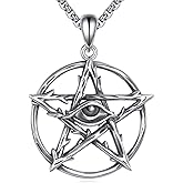 KQF Star of David Necklace 925 Sterling Silver Star of David Pendant Jewish Star Necklace Eye of Horus Jewish Jewelry Gifts for Men Women