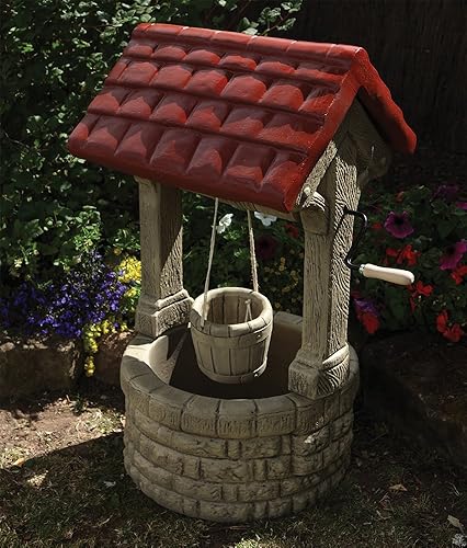 Large Garden Ornaments - Stone Wishing Well Feature: Amazon.co.uk