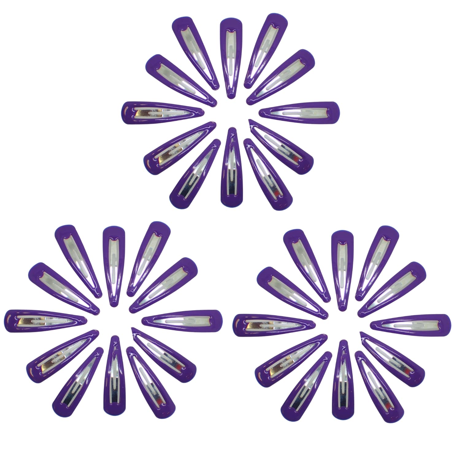 Topkids Accessories 36pc Snap Clips 5cm / 2" Hair Clip Hair Snap Clips Hair Pins Snap Hair Clips Hair Ties Snap Hair Clips Hair Accessories for Women & Hair Accessories for Girls (Purple)