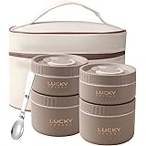 VANDHOME Bento Box Adult Lunch Box Set, Portable Keep Warm Lunch Container With Insulated Bag, 18/8 Stainless Steel Thermal F