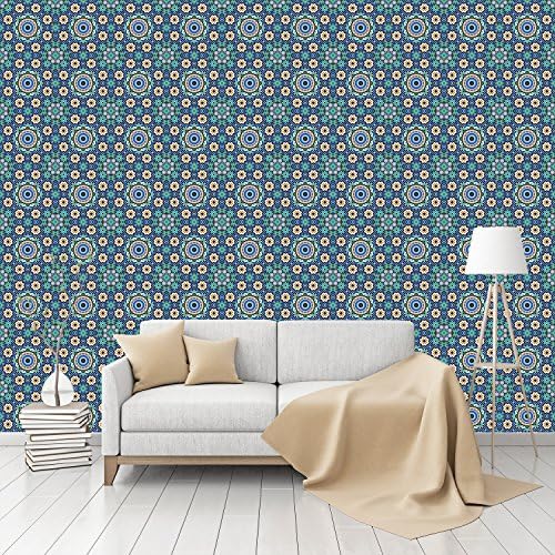 Marrakech Patterned Peel &amp; Stick Smooth Wallpaper by CustomWallpaper.com