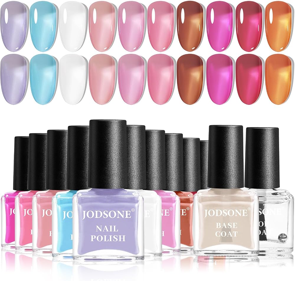 JODSONE Jelly Nail Polish Set 10 Colors Quick Dry Long Lasting 5ML