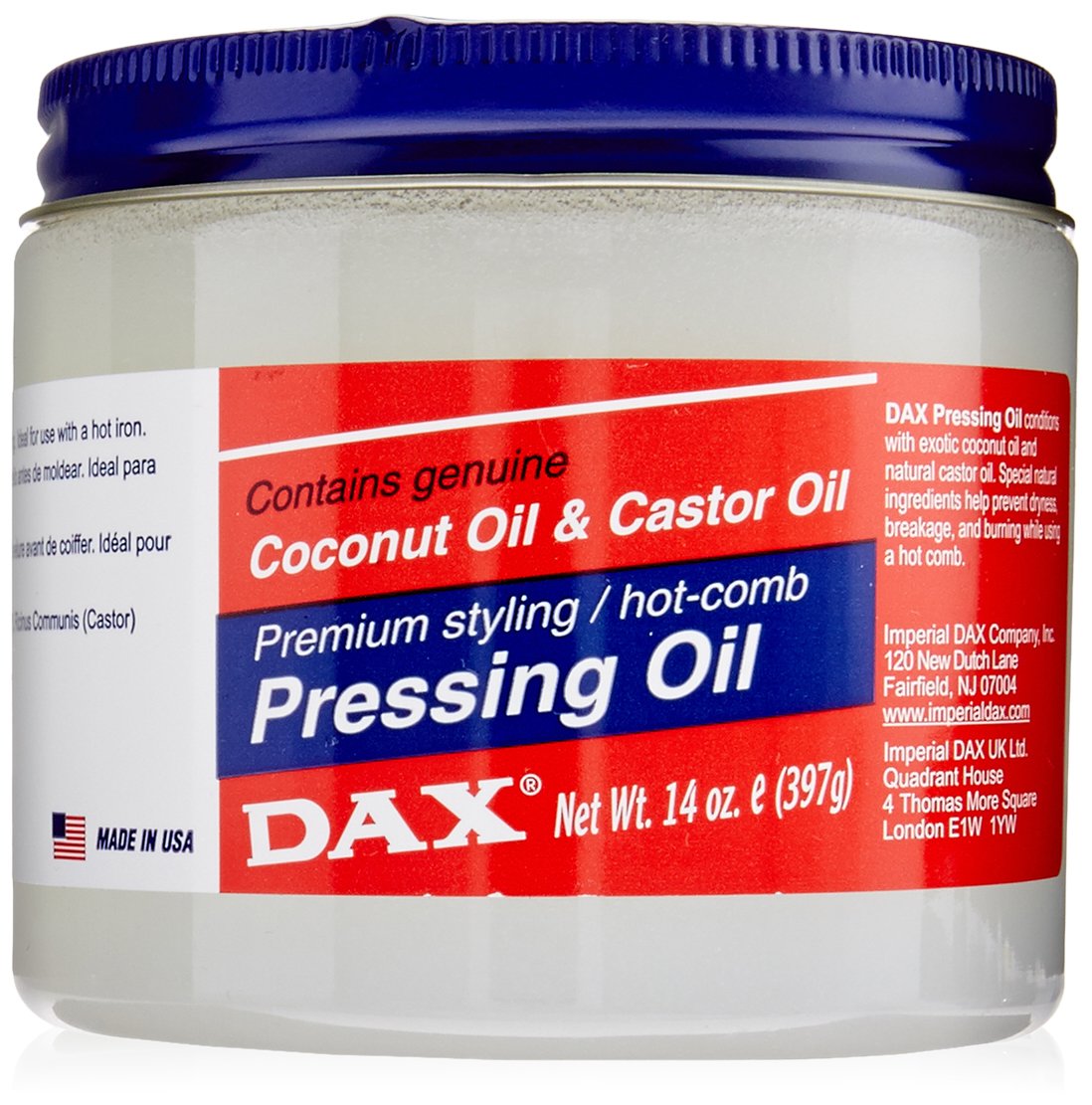 Amazon Com Dax Pressing Oil For Hair 14 Ounce Hair Care