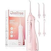 Oralfree Water flosser Teeth Picks - Dental Braces Cordless Oral Irrigator Portable Rechargeable Travel Irrigation Cleaner IPX7 Waterproof Electric Professional Flossing Teeth Cleaning for Home