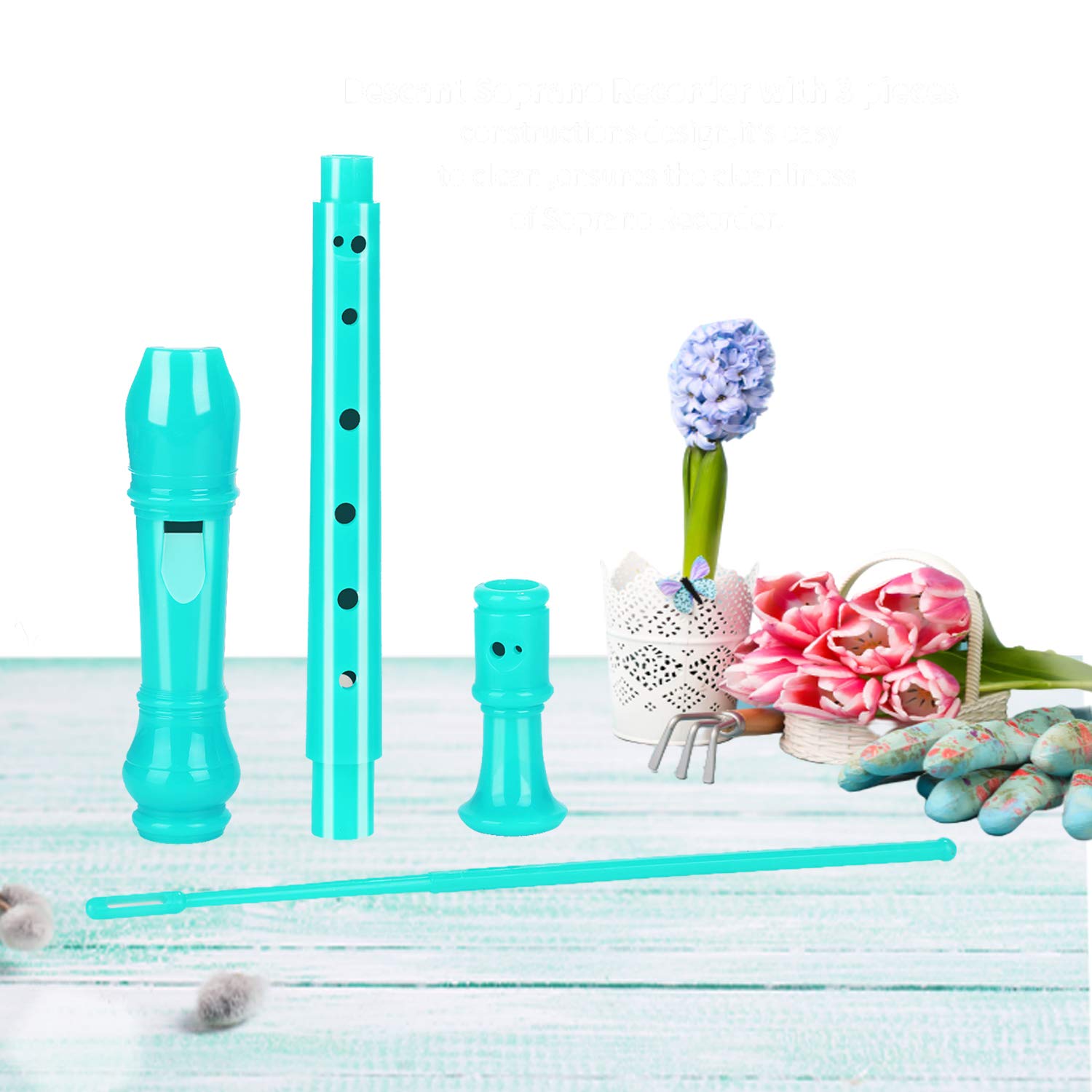 Descant Soprano Recorder Music Recorder Instrument for Kids Flute Kids Recorder with Cleaning Rod + Case Bag…