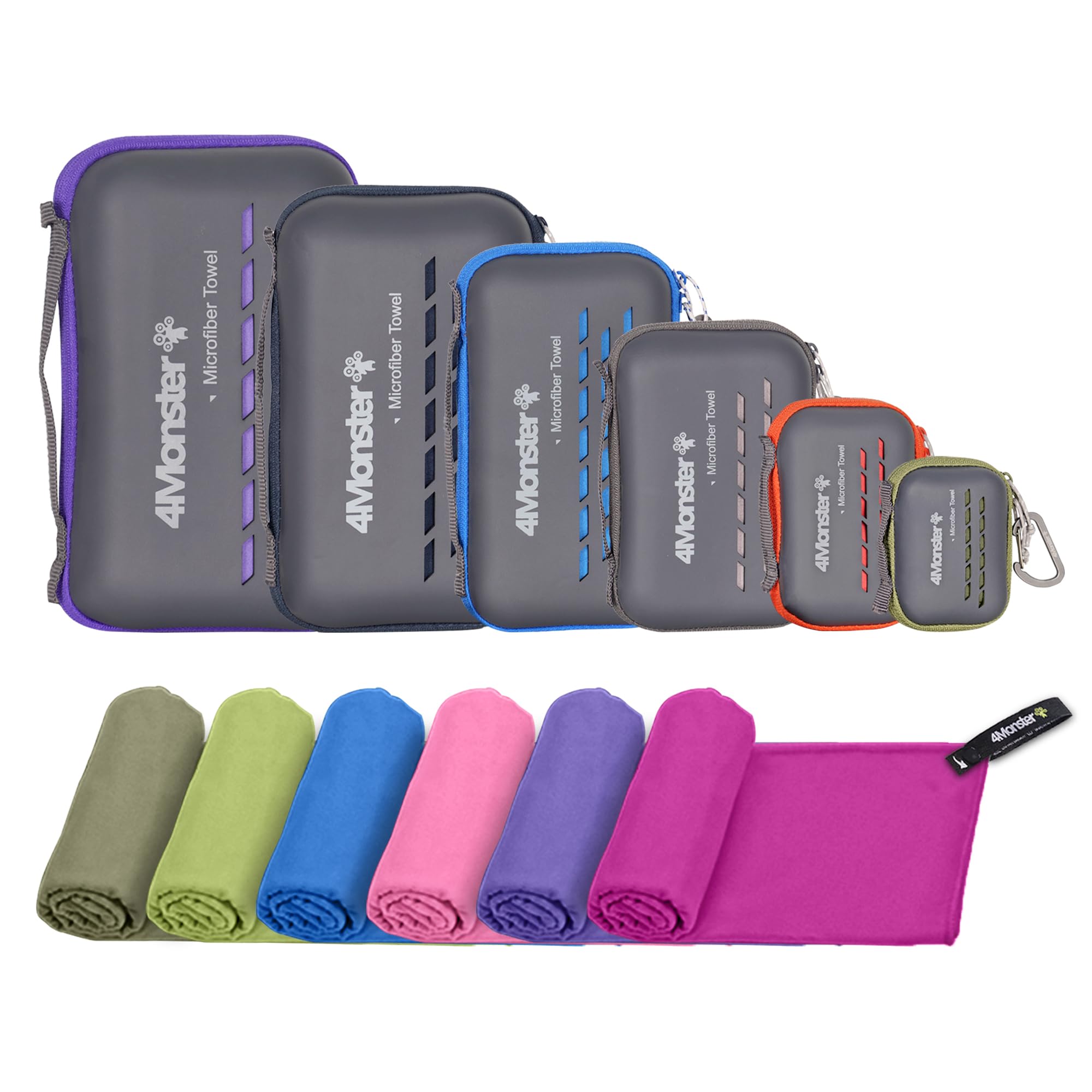 4Monster Microfibre Travel Towel, Quick Dry, Lightweight, Ultra Soft, Super Absorbent, Compact, XXL(180x90cm), Turquoise