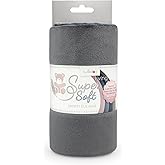 kullaloo Plush Fabric | Solid Ash Grey Minky Fabric for Sewing | Super Soft Cuddle Material | 39.5x29.5" | Plushies, Baby Bla