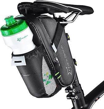 Amazon Rockbros ロックブロス サドルバッグ 自転車 ボトルホルダー 防水 反射材付き 1l 取り付け簡単 サイクリング ロードバイク Mtb クロスバイク Rockbros ロックブロス サドルバッグ フレームバッグ