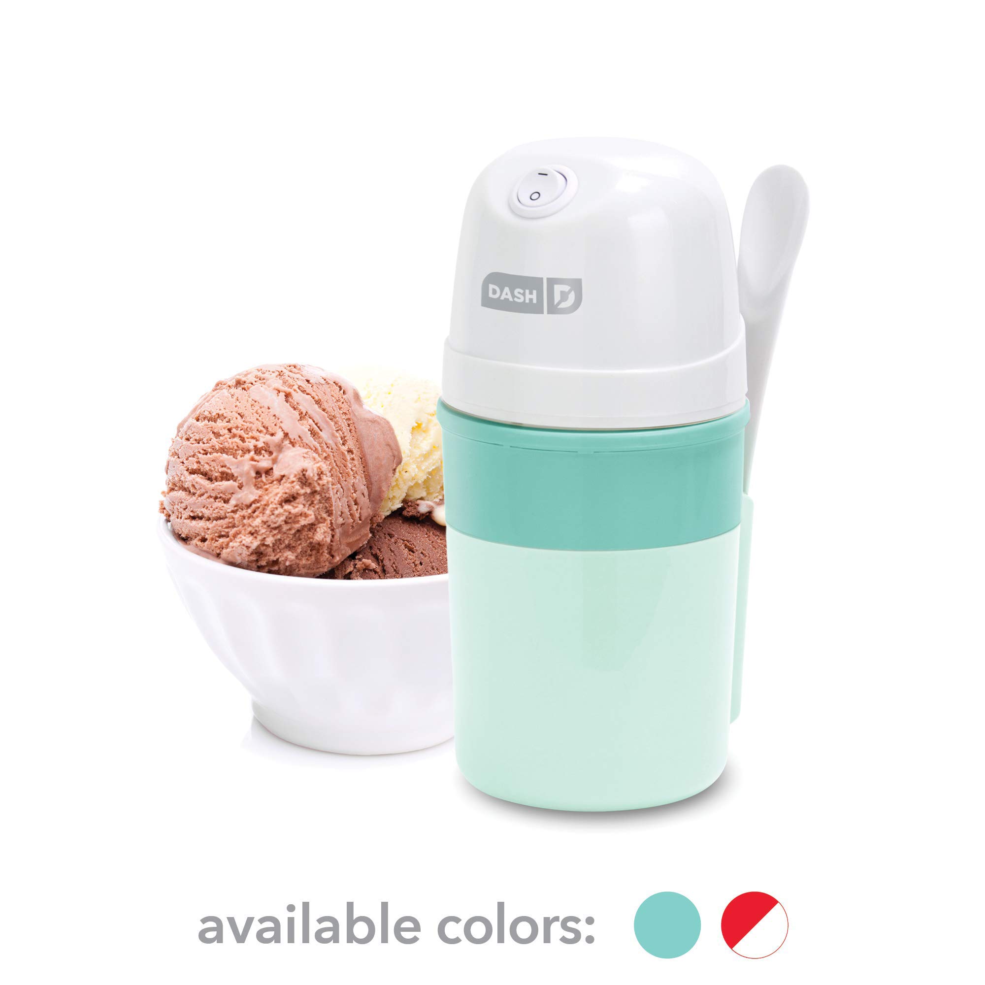 Dash My Pint Electric Ice Cream Maker Machine for Gelato, Sorbet + Frozen Yogurt with Mixing Spoon & Recipe Book (Organic, Sugar Free, Flavored Healthy Snacks + Dessert for Kids & Adults) 0.4qt - Aqua