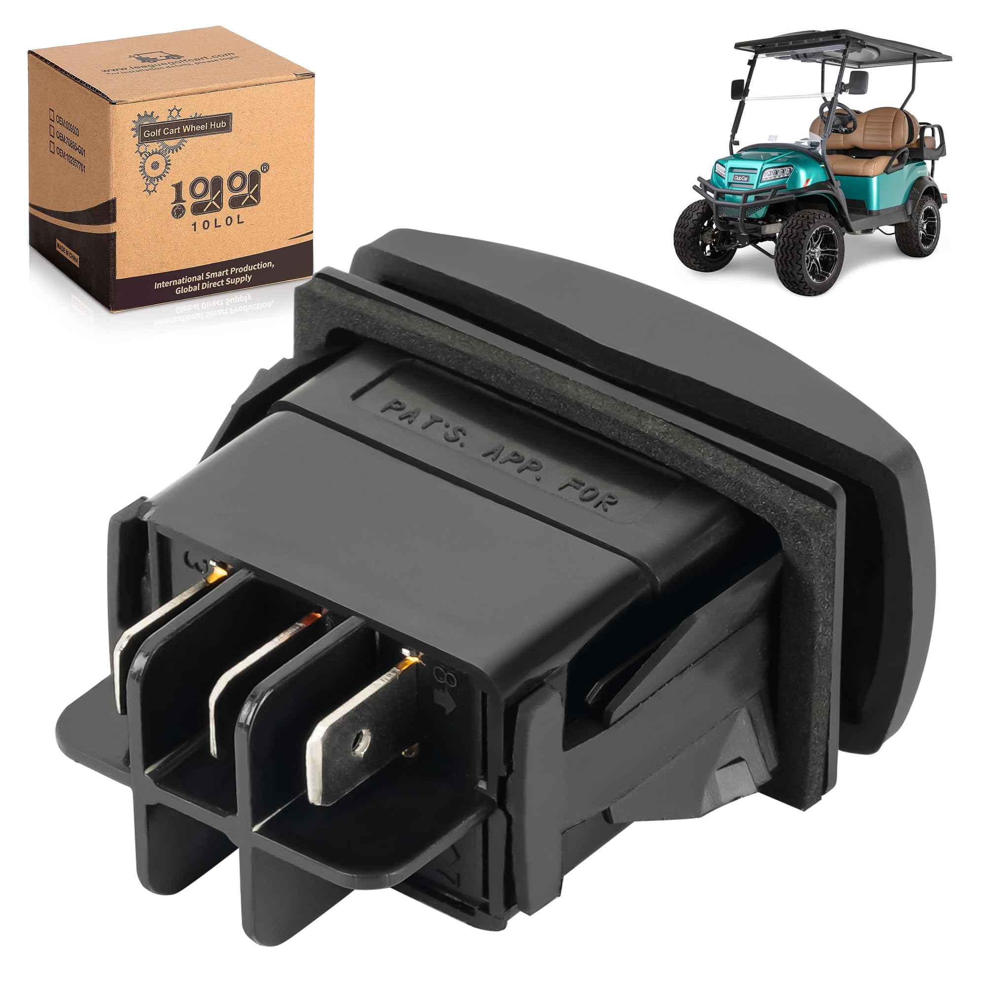 10L0L Golf Cart Forward Reverse FWD REV Switch for DS/Onward/Tempo/Precedent 1996-up Electric Golf Buggy 48 Volt, Replaces OEM# 101856002, 101856001