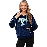 FOCO NHL womens Nhl Team Logo Fashion Velour Hooded Sweatshirt