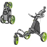 Caddytek CaddyLite ONE-Swivel V8 Golf Push Cart - Lightweight 3 Wheel Foldable Cart with One-Click Folding, 360° Swivel Front Wheel, Adjustable Handle, Cooler Basket, Umbrella & Drink Holder